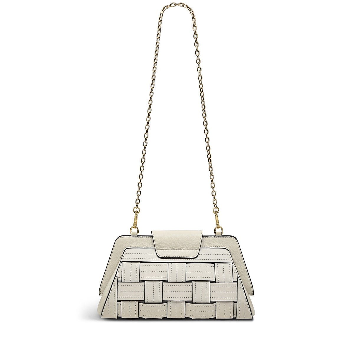 SUNDOWN AVENUE - WEAVE Medium Flapover Clutch - RUTHERFORD & Co