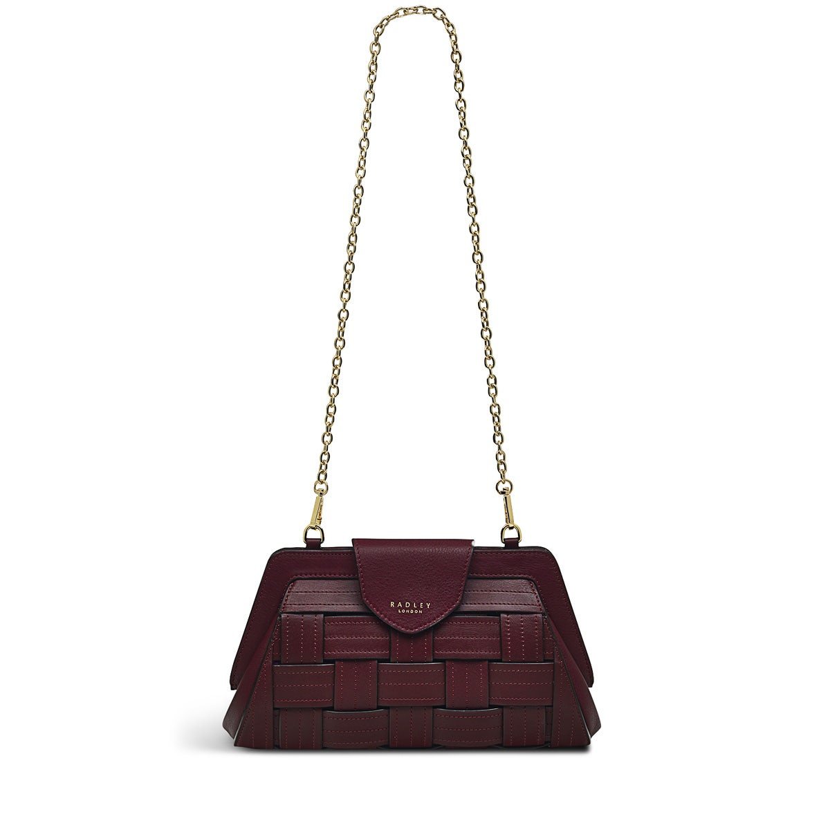 SUNDOWN AVENUE - WEAVE Medium Flapover Clutch - RUTHERFORD & Co