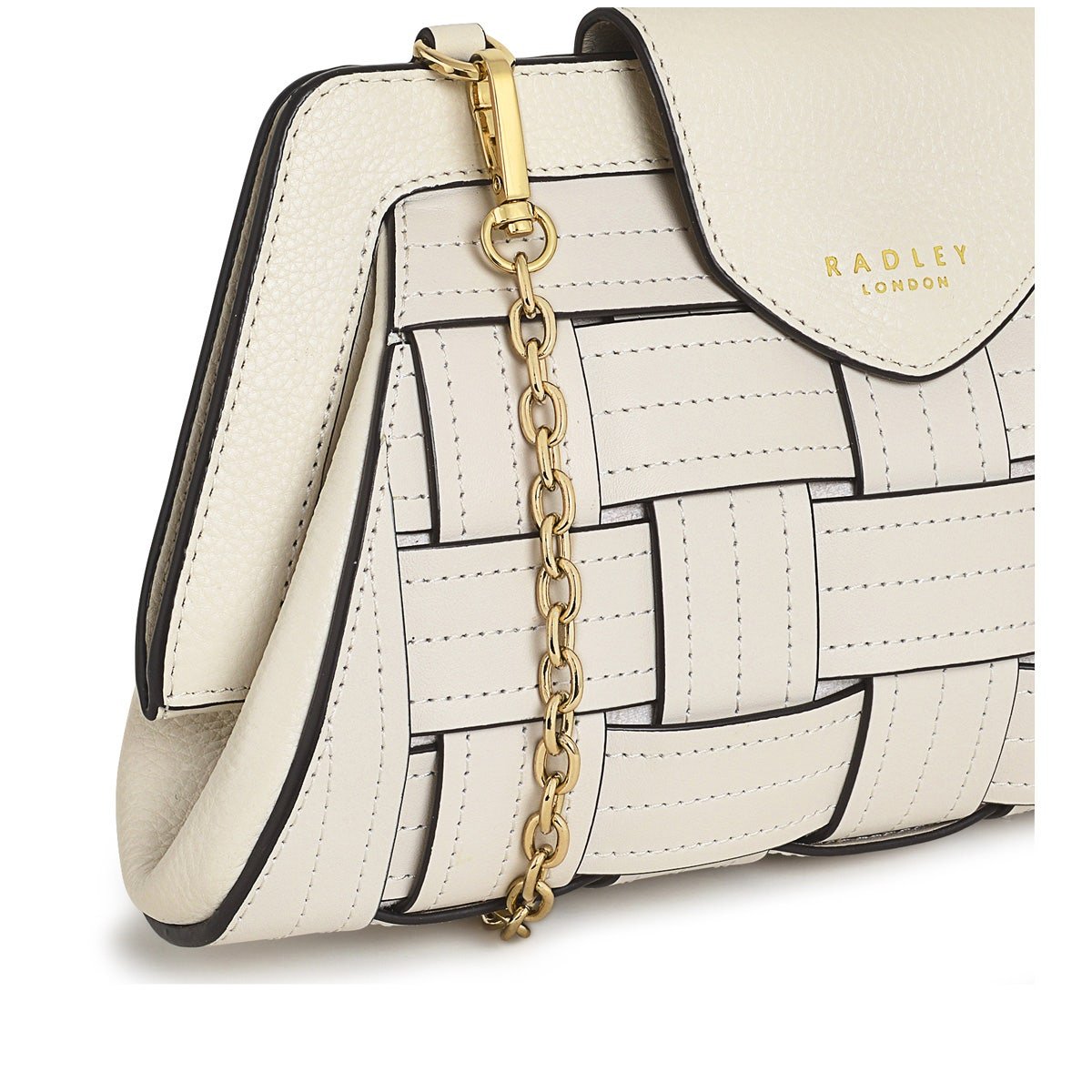 SUNDOWN AVENUE - WEAVE Medium Flapover Clutch - RUTHERFORD & Co
