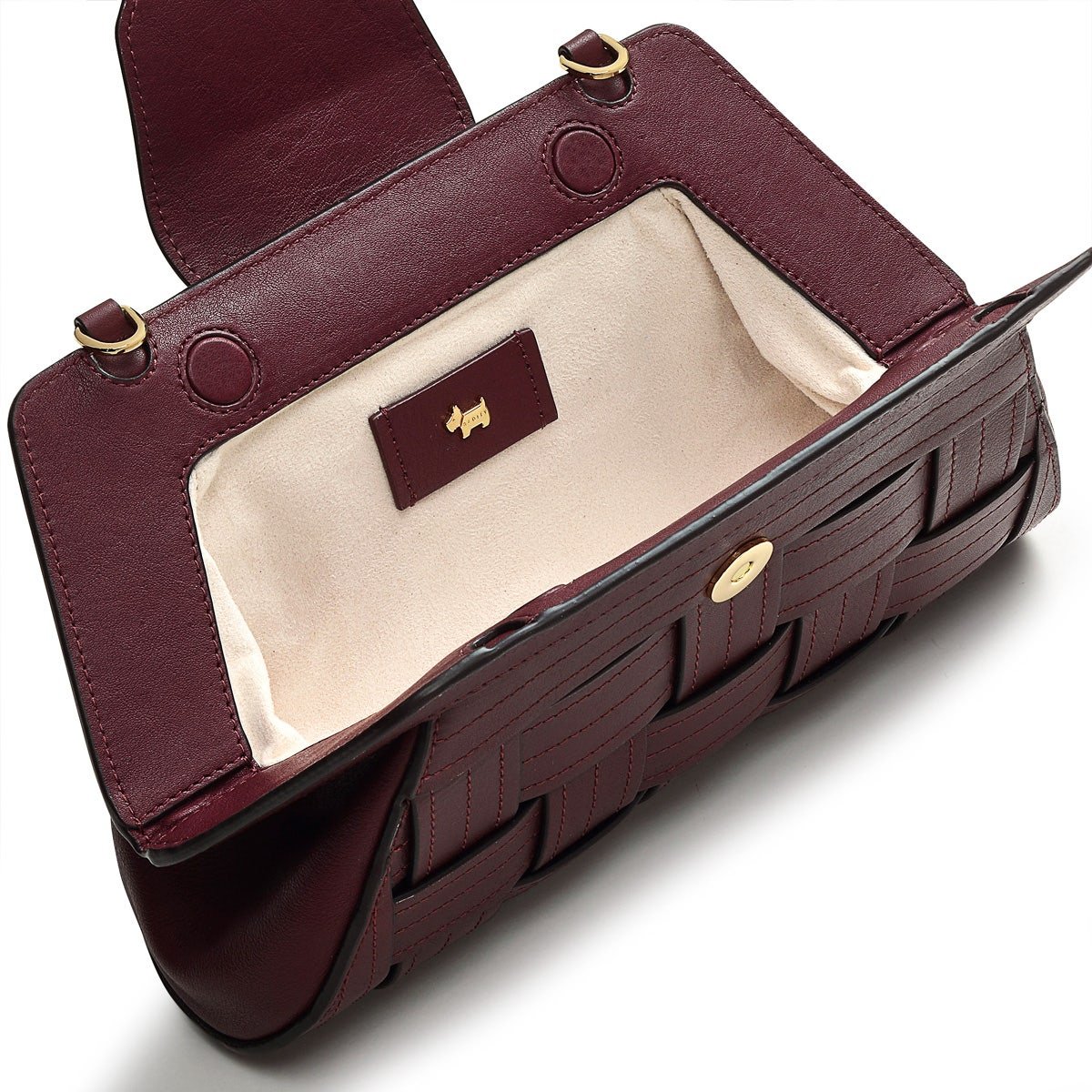 SUNDOWN AVENUE - WEAVE Medium Flapover Clutch - RUTHERFORD & Co
