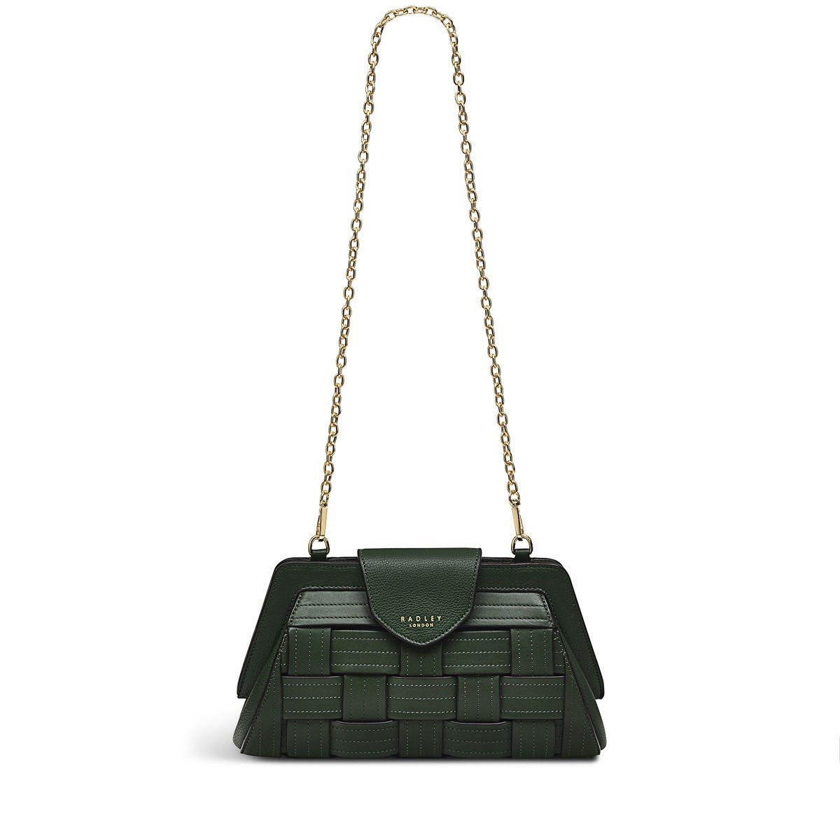 SUNDOWN AVENUE - WEAVE Medium Flapover Clutch - RUTHERFORD & Co