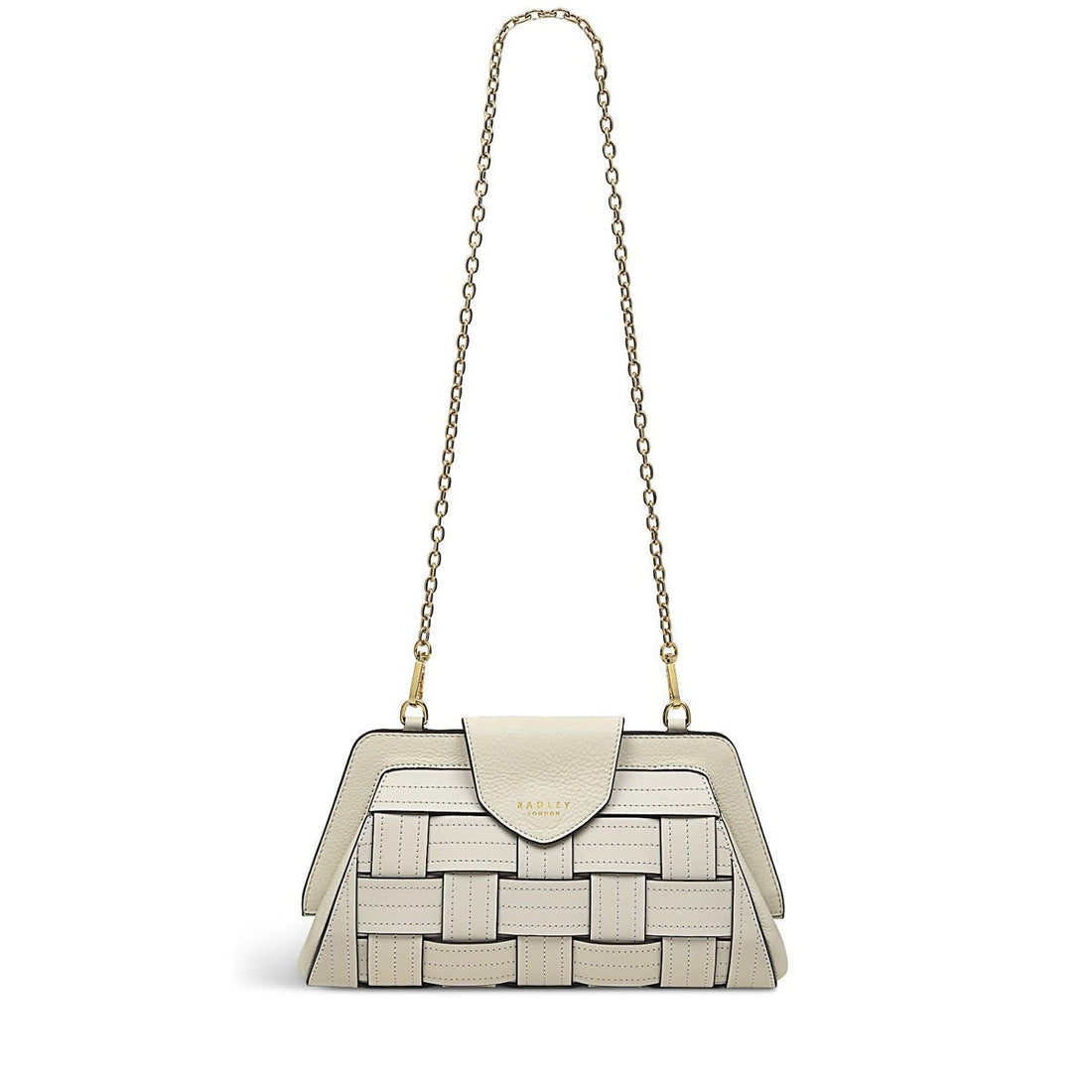 SUNDOWN AVENUE - WEAVE Medium Flapover Clutch - RUTHERFORD & Co