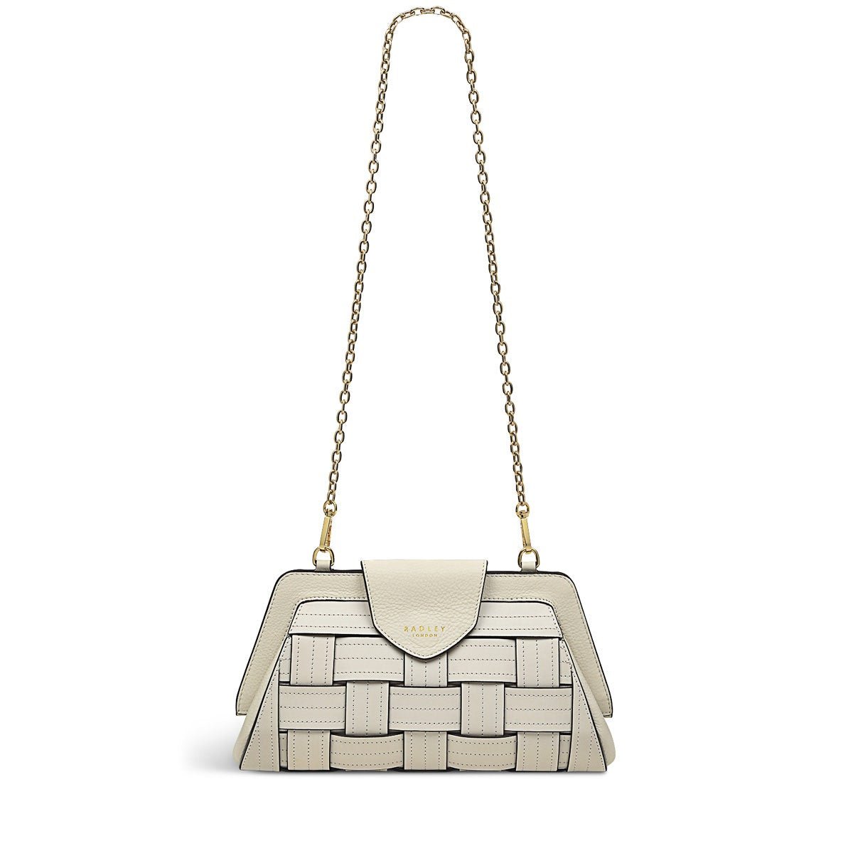 SUNDOWN AVENUE - WEAVE Medium Flapover Clutch - RUTHERFORD & Co