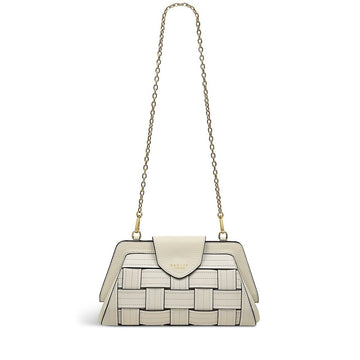 SUNDOWN AVENUE - WEAVE Medium Flapover Clutch - RUTHERFORD & Co