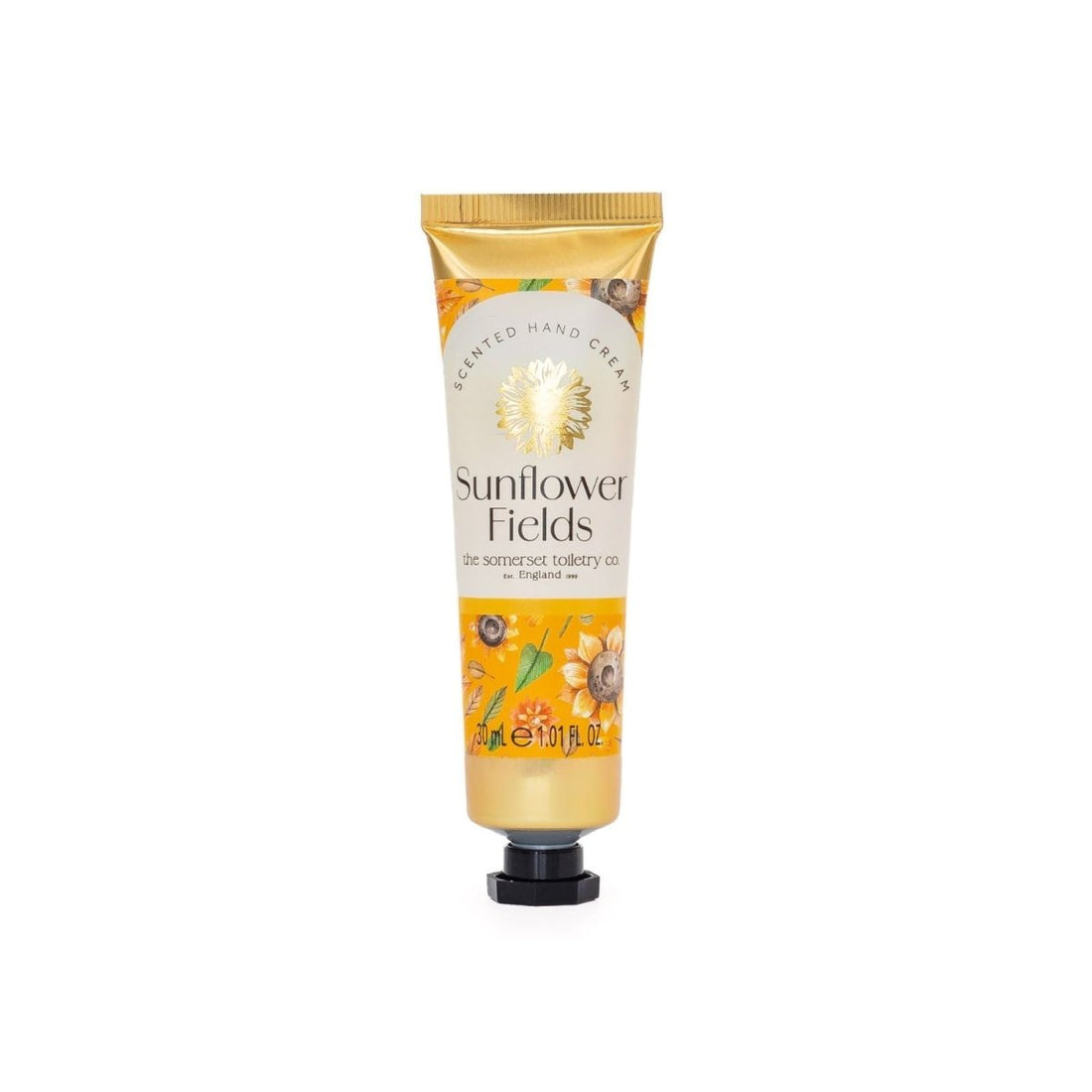 Sunflower Fields Pattern Pumpkin Hand Cream 30ml - RUTHERFORD & Co
