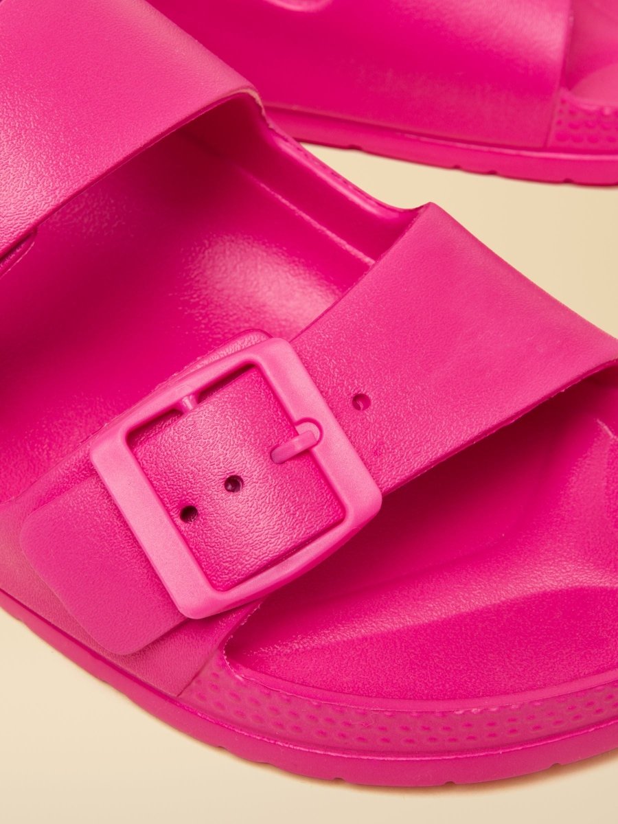 Sunseeker Bright Pink EVA Double Buckle Sliders - RUTHERFORD & Co