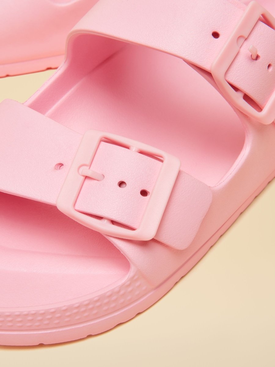 Sunseeker Light Pink EVA Double Buckle Sliders - RUTHERFORD & Co