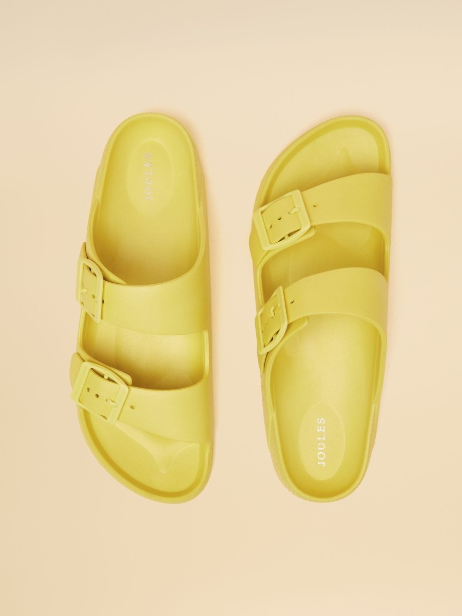 Sunseeker Yellow EVA Double Buckle Sliders - RUTHERFORD & Co
