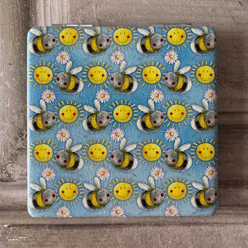 Sunshine Bees Compact Mirror - RUTHERFORD & Co