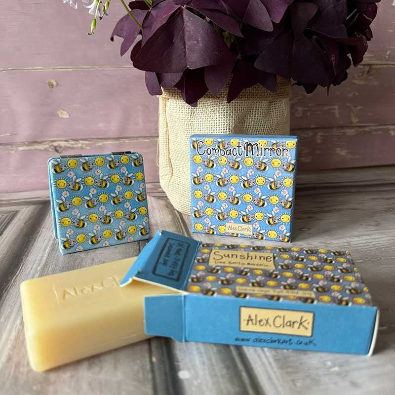 Sunshine Bees Compact Mirror - RUTHERFORD & Co