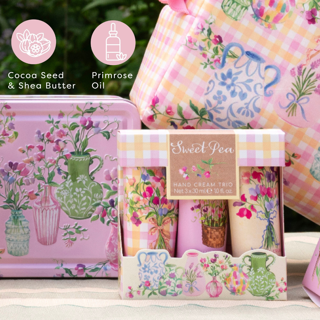 Sweet Pea Hand Cream Trio - RUTHERFORD & Co
