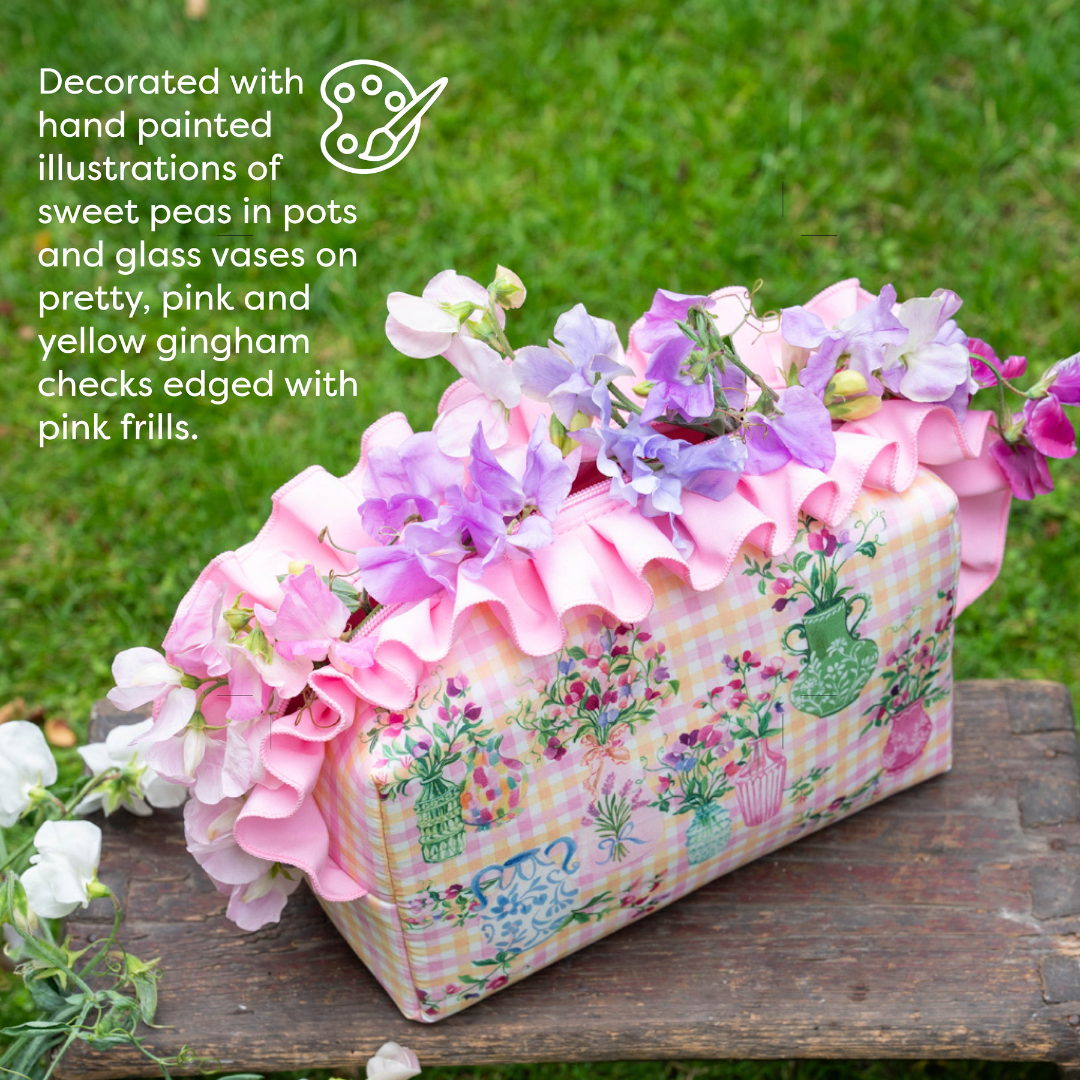 Sweet Pea Ruffle Wash Bag - RUTHERFORD & Co