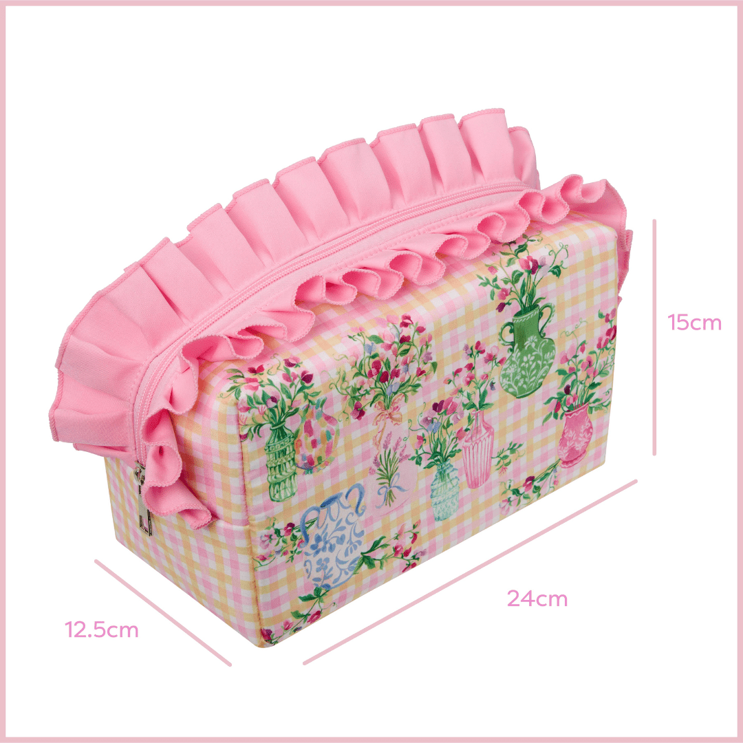 Sweet Pea Ruffle Wash Bag - RUTHERFORD & Co