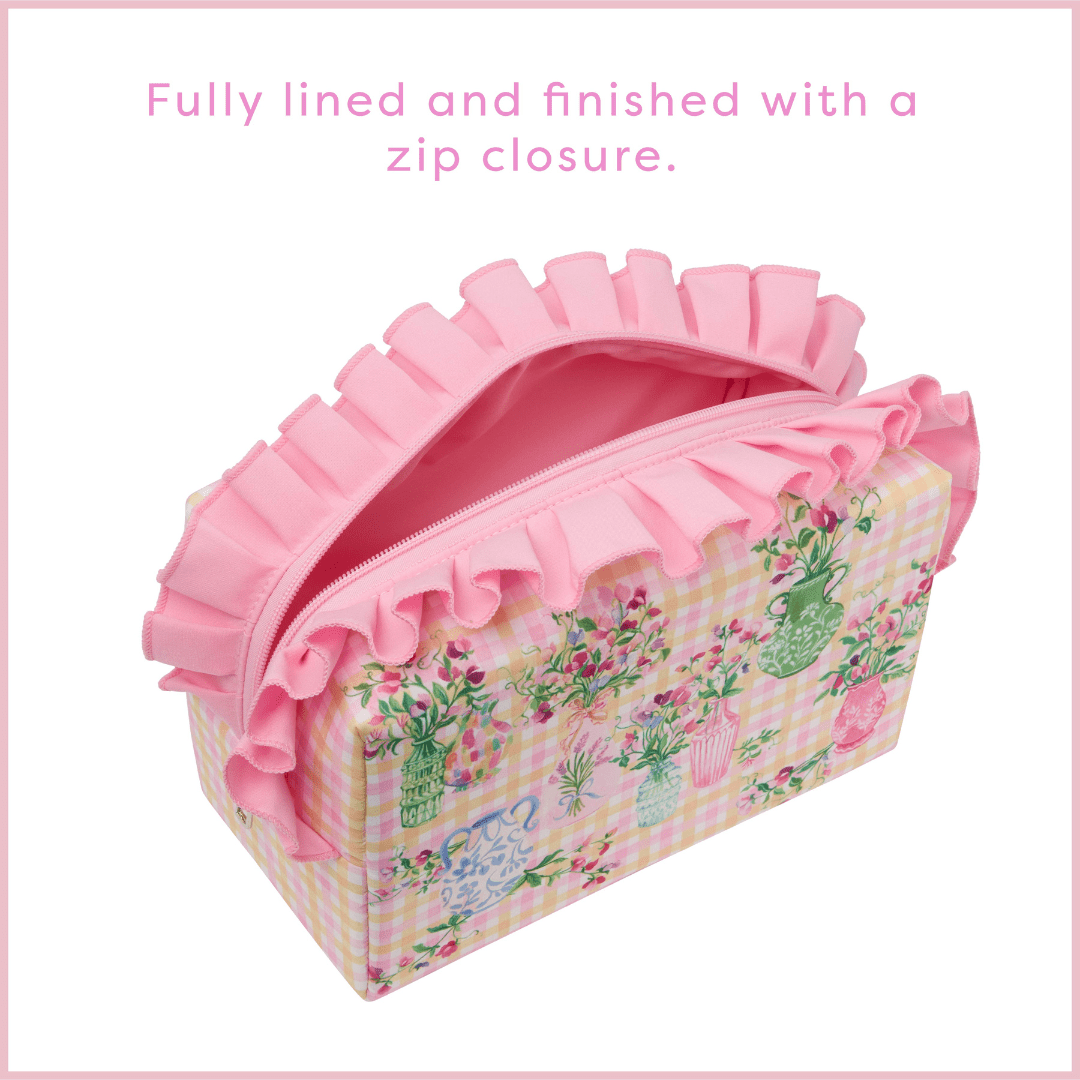 Sweet Pea Ruffle Wash Bag - RUTHERFORD & Co