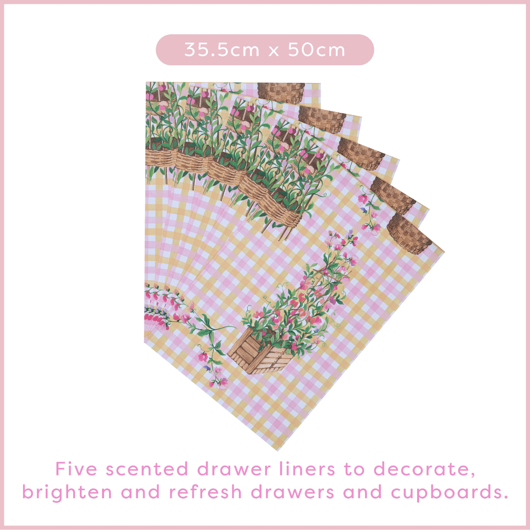 Sweet Pea Scented Drawer Liners - RUTHERFORD & Co