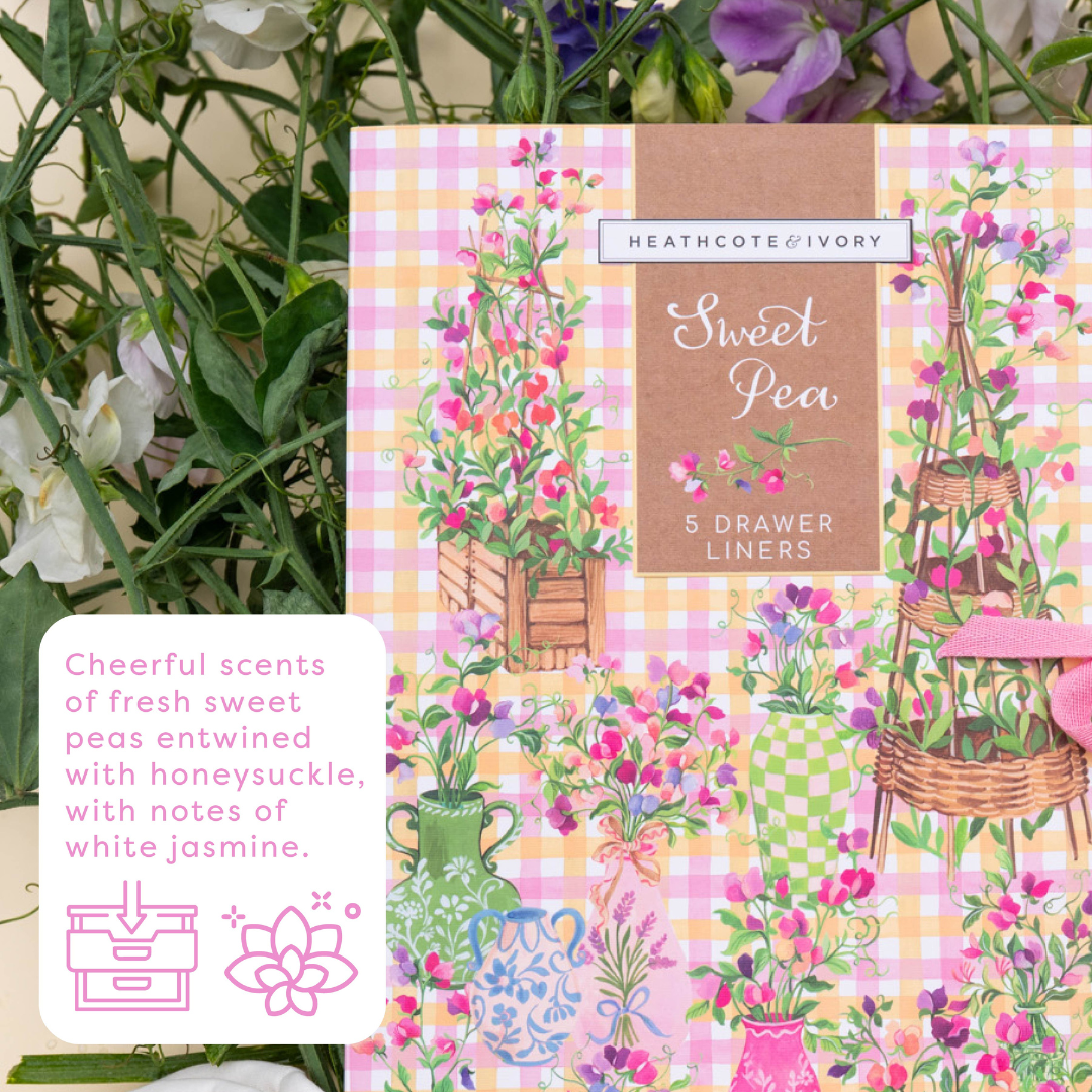 Sweet Pea Scented Drawer Liners - RUTHERFORD & Co