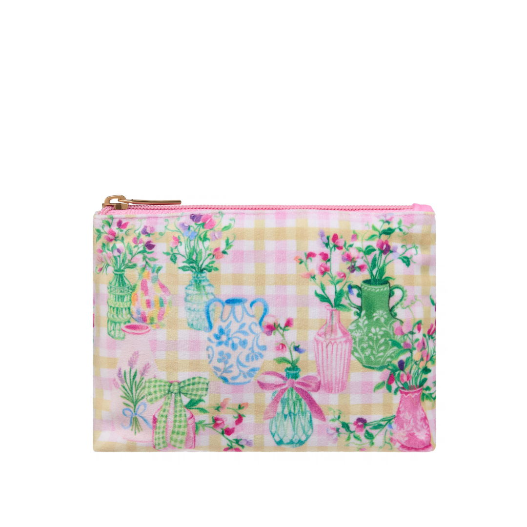 Sweet Pea Velvet Cosmetic Purse Set - RUTHERFORD & Co