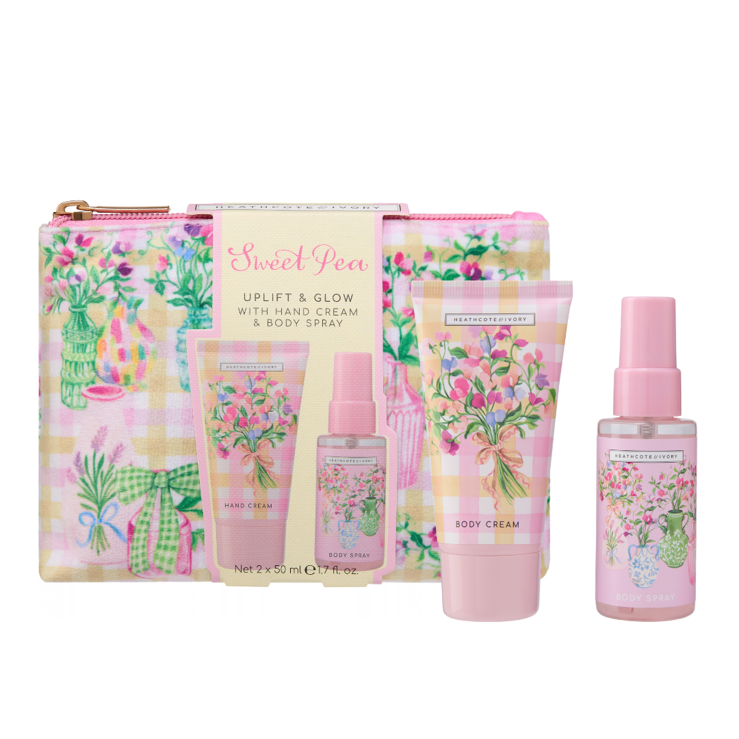 Sweet Pea Velvet Cosmetic Purse Set - RUTHERFORD & Co