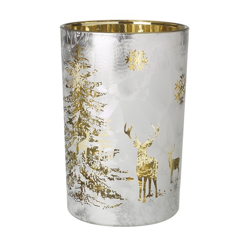 TALL SILVER DEER T-LIGHT HOLDER - RUTHERFORD & Co