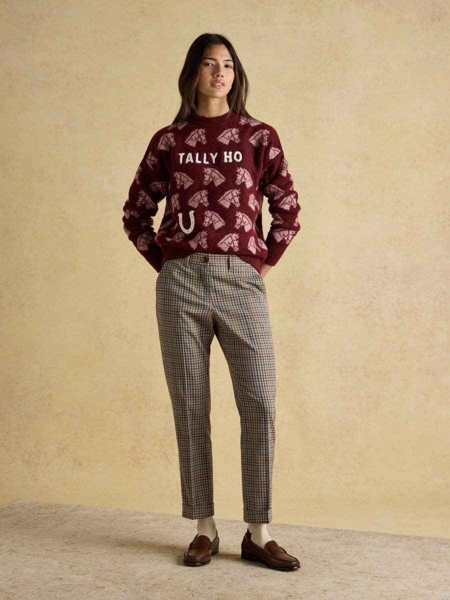 Tally Ho Intarsia Knitted Jumper - RUTHERFORD & Co