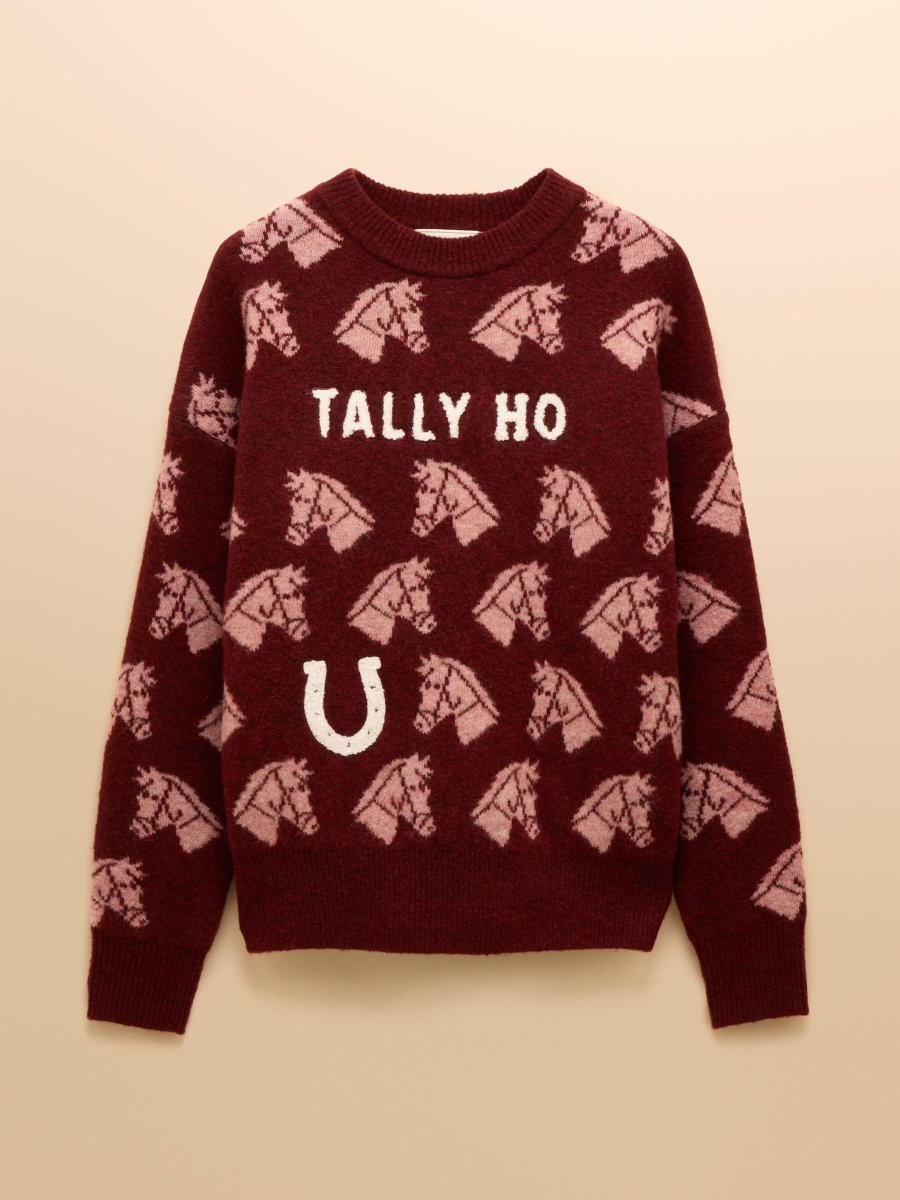 Tally Ho Intarsia Knitted Jumper - RUTHERFORD & Co