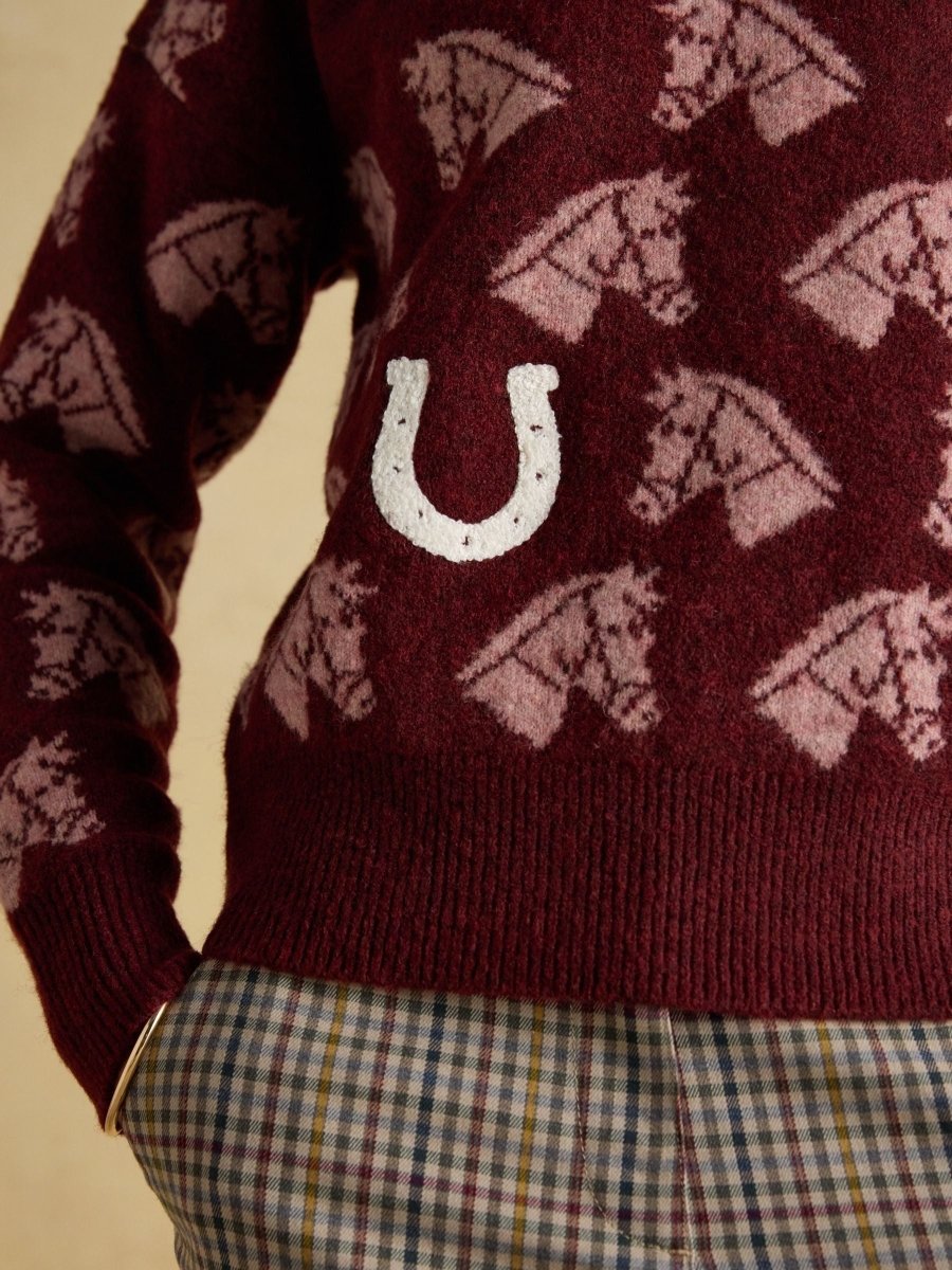 Tally Ho Intarsia Knitted Jumper - RUTHERFORD & Co