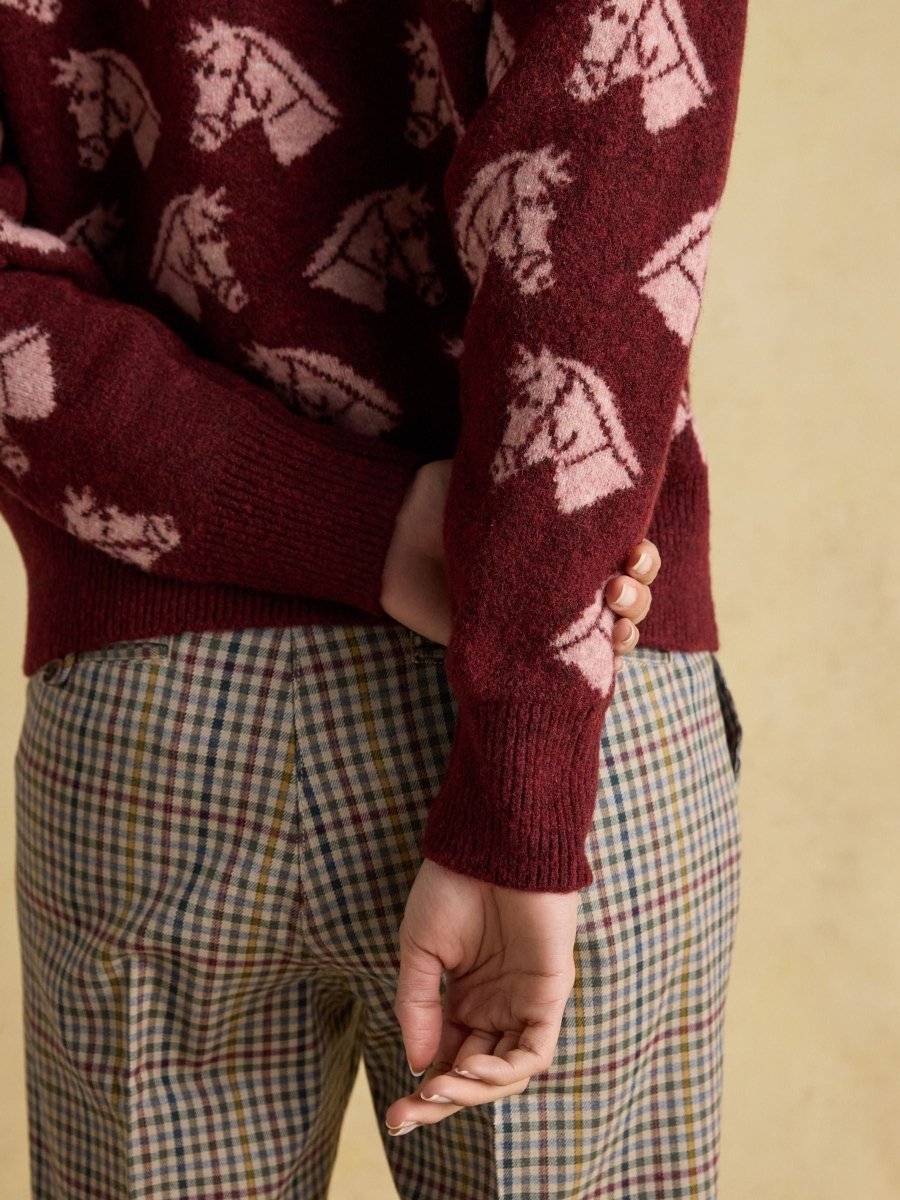 Tally Ho Intarsia Knitted Jumper - RUTHERFORD & Co