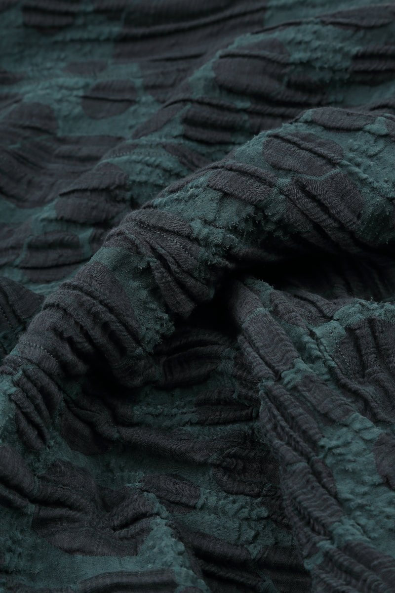 Taper Forest Grey Circle Silk Linen Trousers - RUTHERFORD & Co