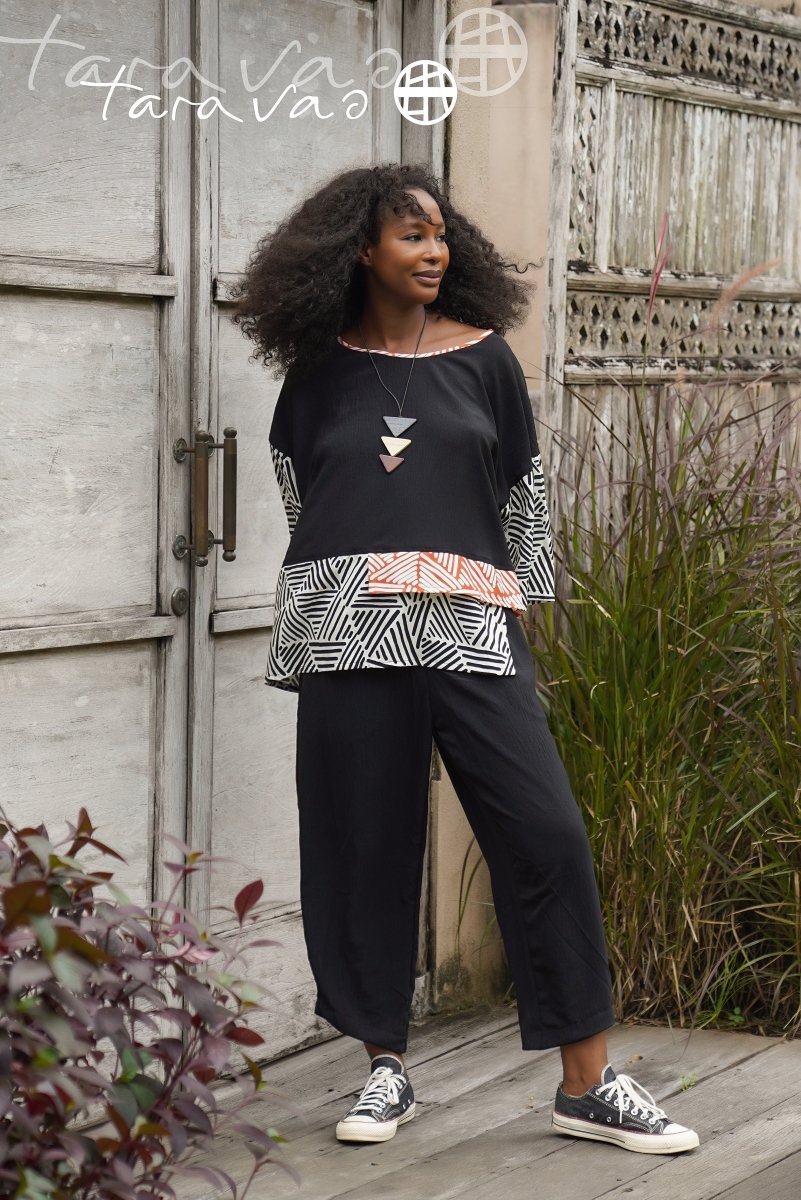 Tara Vao Malia 4527 Pants Black - RUTHERFORD & Co