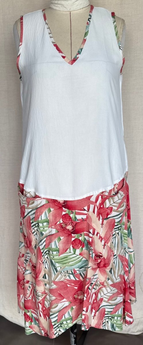 Tara Vao Megan 8153 L Dress Ecru - RUTHERFORD & Co