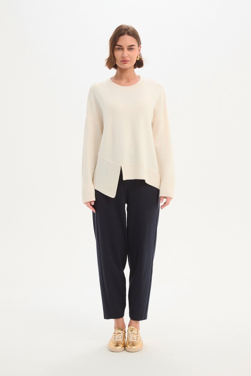 Textured Cuff Knit Cream - RUTHERFORD & Co