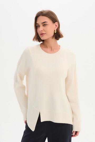 Textured Cuff Knit Cream - RUTHERFORD & Co