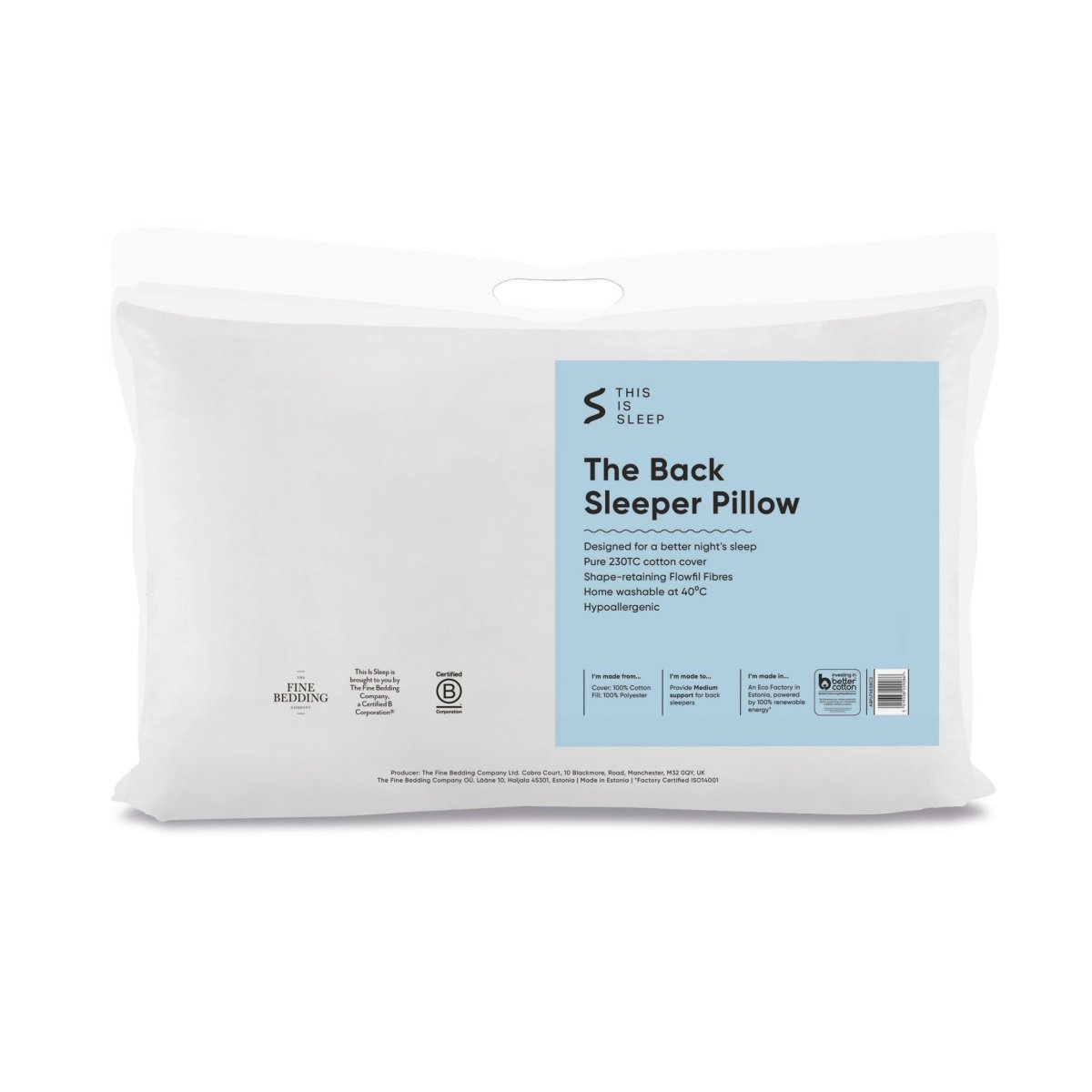 The Back Sleeper Pillow - RUTHERFORD & Co