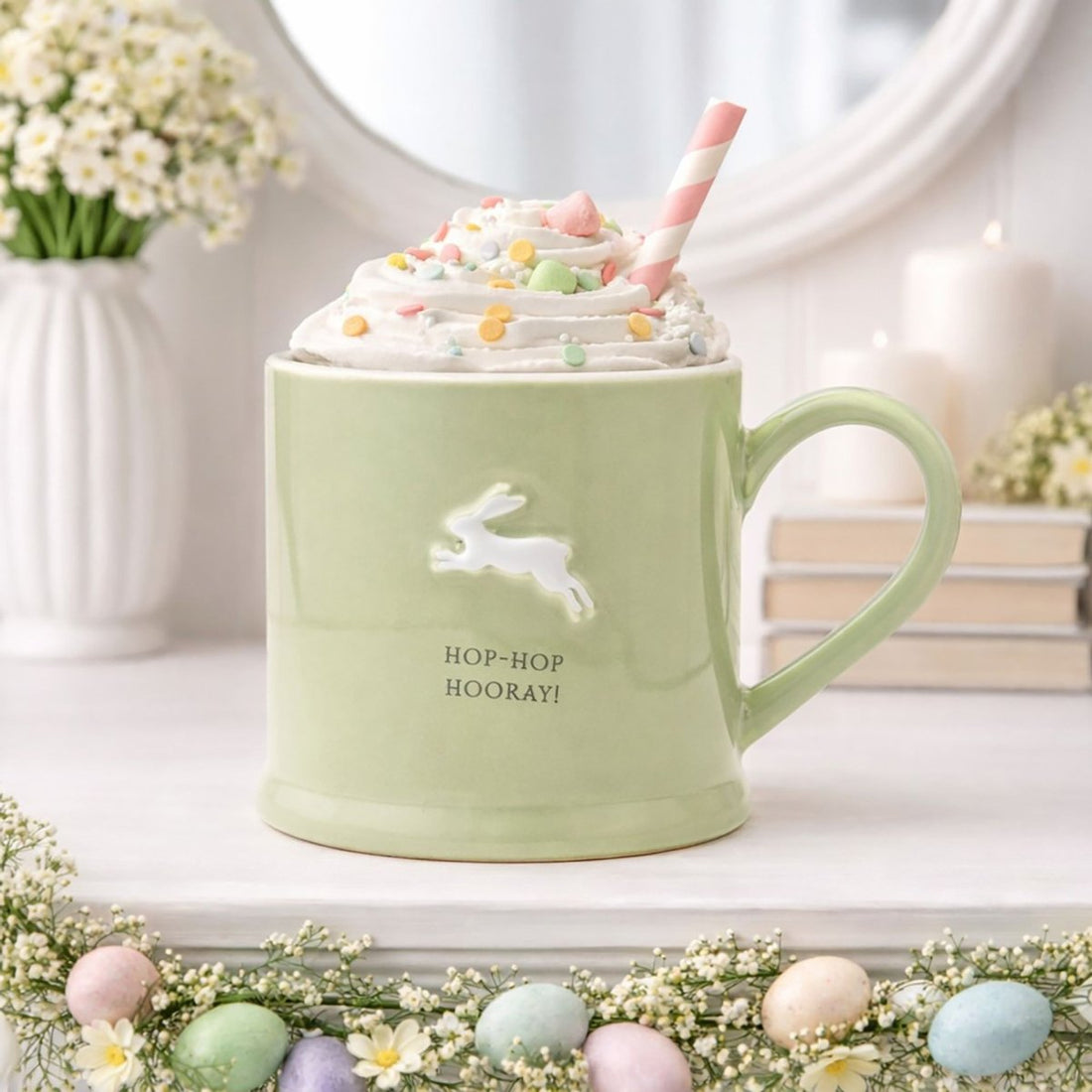 The Eggs-traordinary Gifting Co Hop-Hop-Hooray! Mug - Green - RUTHERFORD & Co