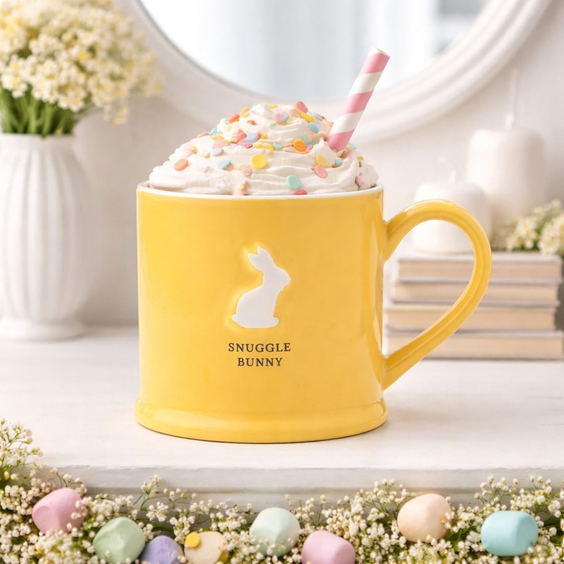 The Eggs-traordinary Gifting Co Snuggle Bunny Mug - Yellow - RUTHERFORD & Co