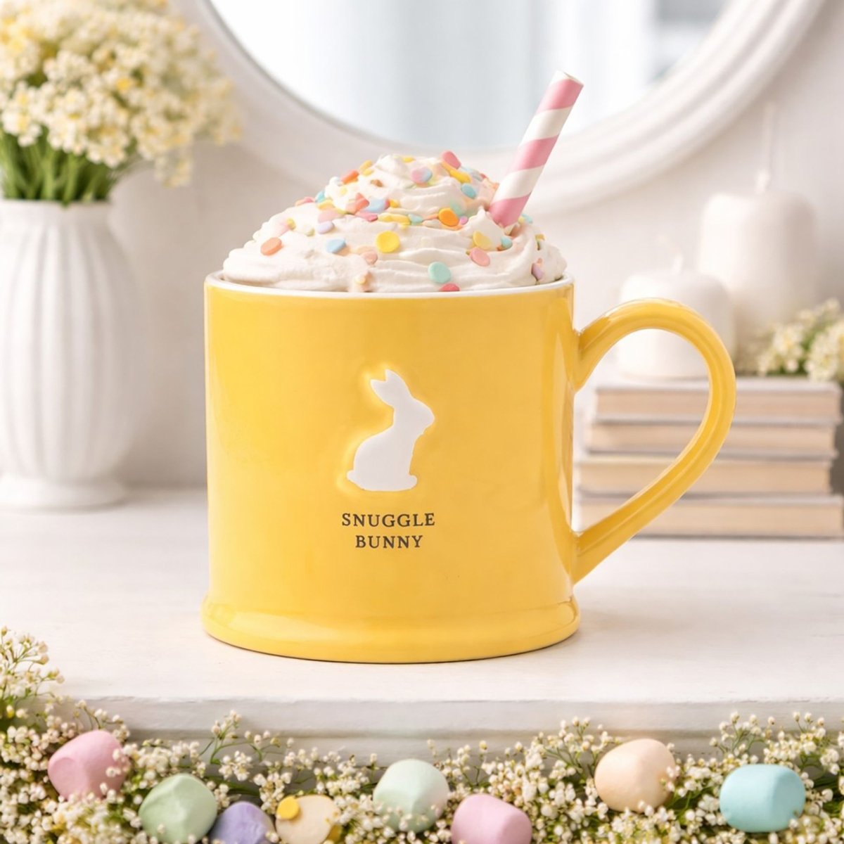 The Eggs-traordinary Gifting Co Snuggle Bunny Mug - Yellow - RUTHERFORD & Co