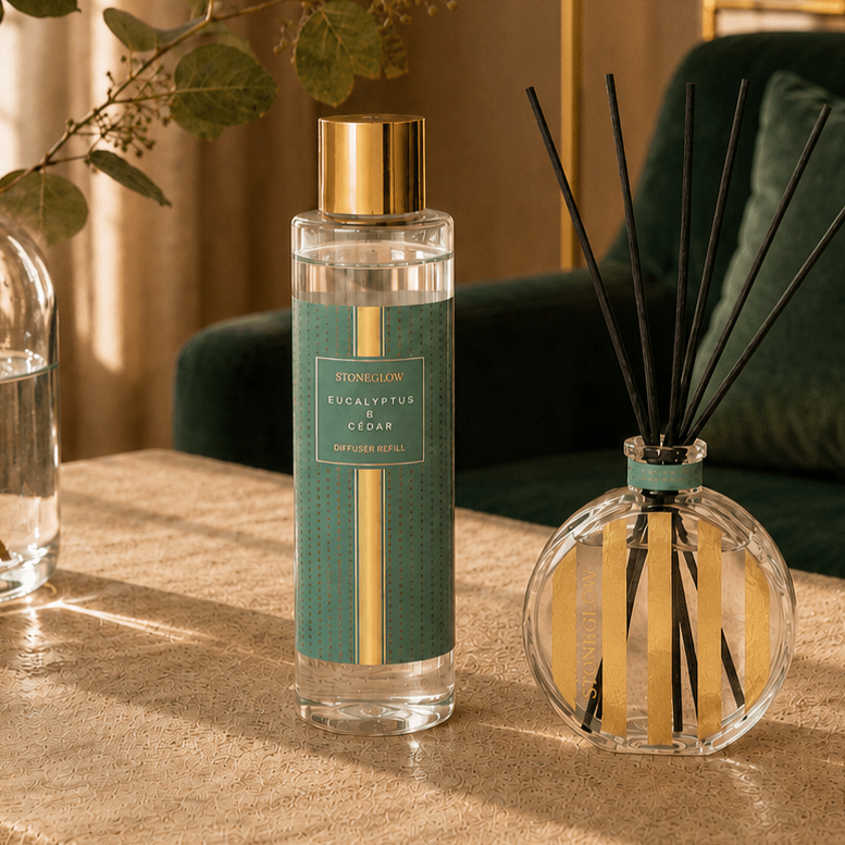 The Icon - Eucalyptus & Cedar - Scented Reed Diffuser 120ml - RUTHERFORD & Co