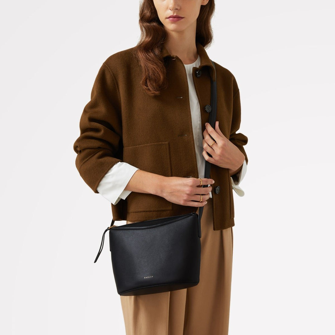 THE KENSAL/BLACK/SMALL ZIPTOP CROSSBODY - RUTHERFORD & Co