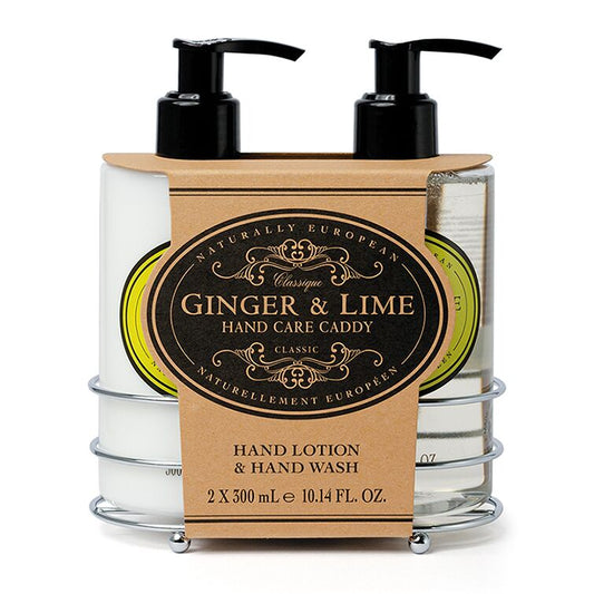 Naturally European Ginger & Lime Hand Care Caddy 2 x 300ml