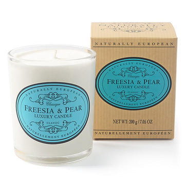 Naturally European Freesia & Pear Scented Candle 200g