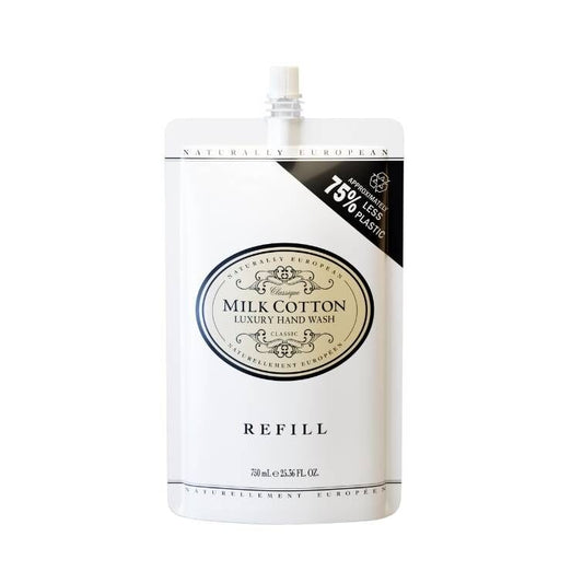 Naturally European Hand Wash Refill Milk Cotton 750ml