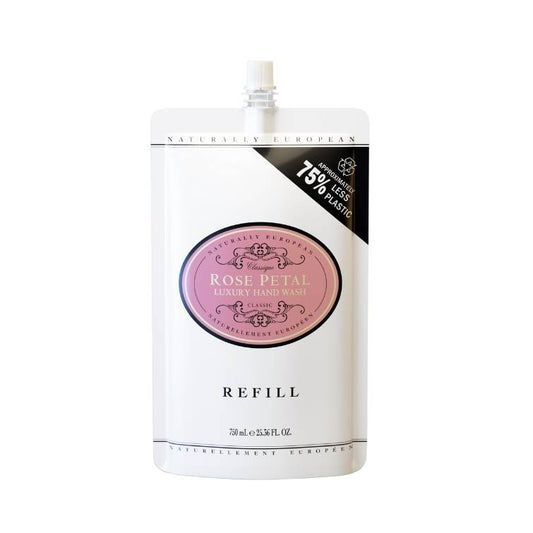 Naturally European Hand Wash Refill Rose Petal 750ml