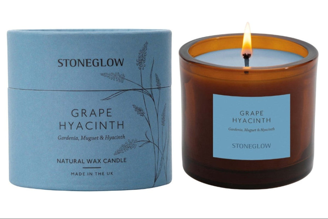 The Walled Garden - Grape Hyacinth - Gardenia | Muguet | Hyacinth - Scented Natural Wax Candle Tumbler (79 x 89mm) - RUTHERFORD & Co