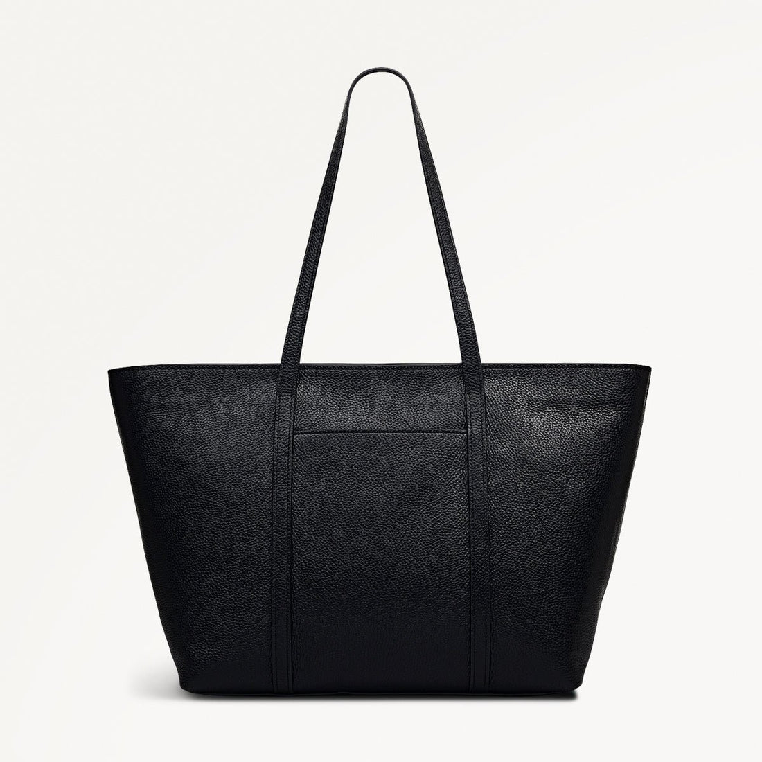 The Weekly Leather Large Ziptop Tote Bag In Black - RUTHERFORD & Co