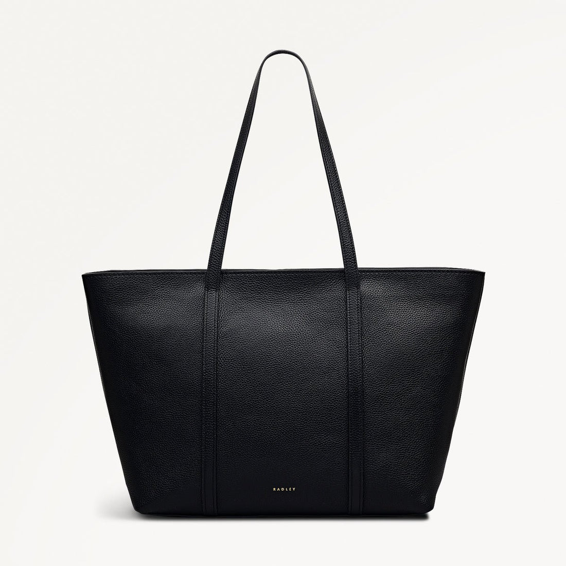 The Weekly Leather Large Ziptop Tote Bag In Black - RUTHERFORD & Co