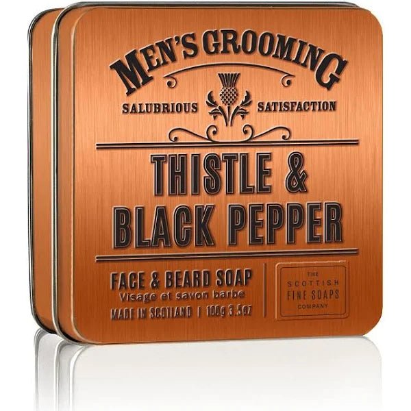 Thistle & Black Pepper Face & Beard Soap - RUTHERFORD & Co