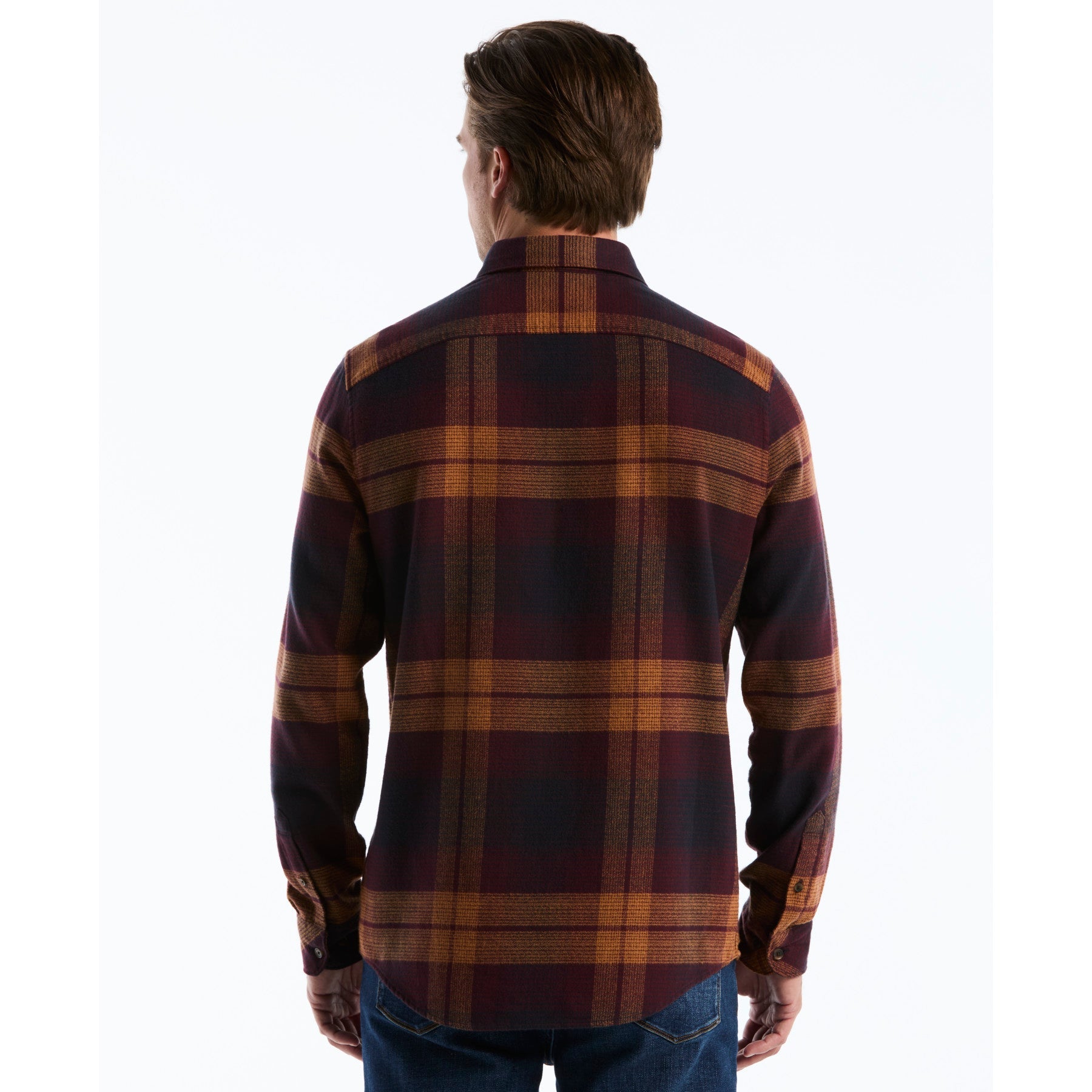 Lightweight Plaid Flannel Shirt In Port Royale