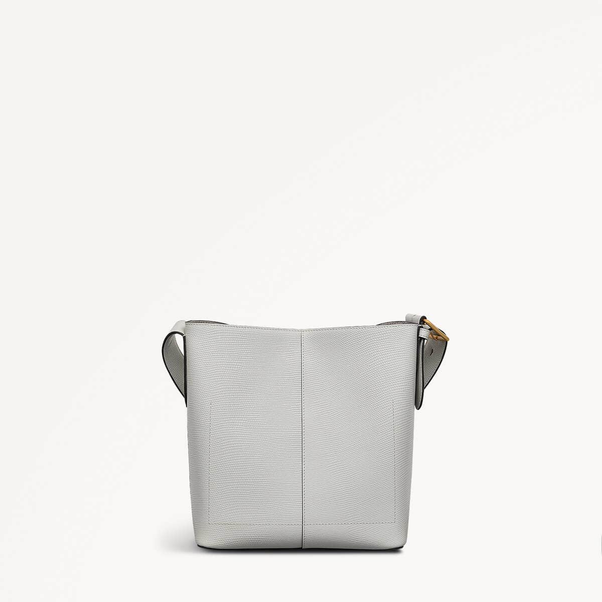 THREADNEEDLE STREET - FAUX LIZARD/MIST/MEDIUM OPEN TOP CROSSBODY - RUTHERFORD & Co