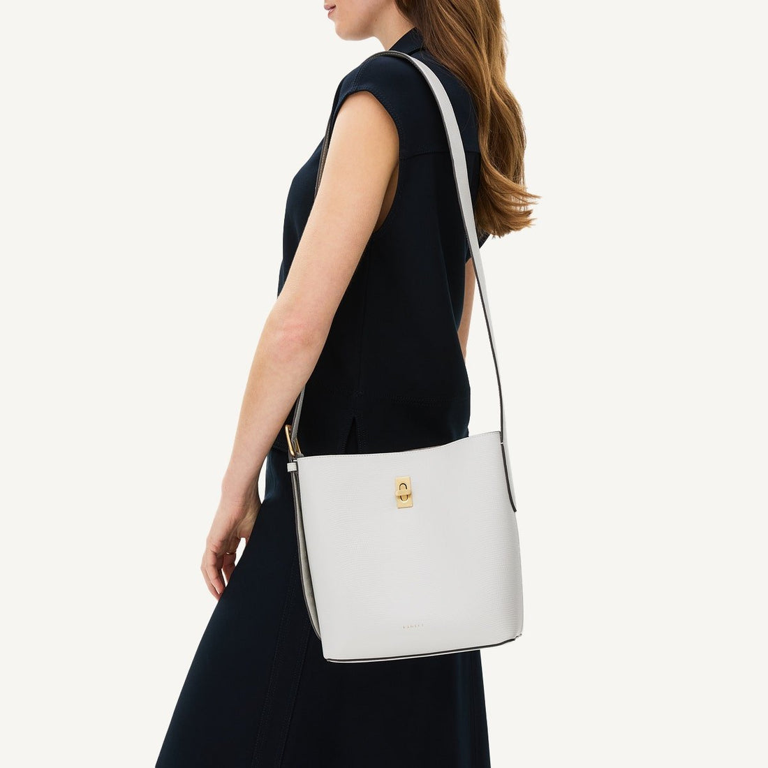 THREADNEEDLE STREET - FAUX LIZARD/MIST/MEDIUM OPEN TOP CROSSBODY - RUTHERFORD & Co