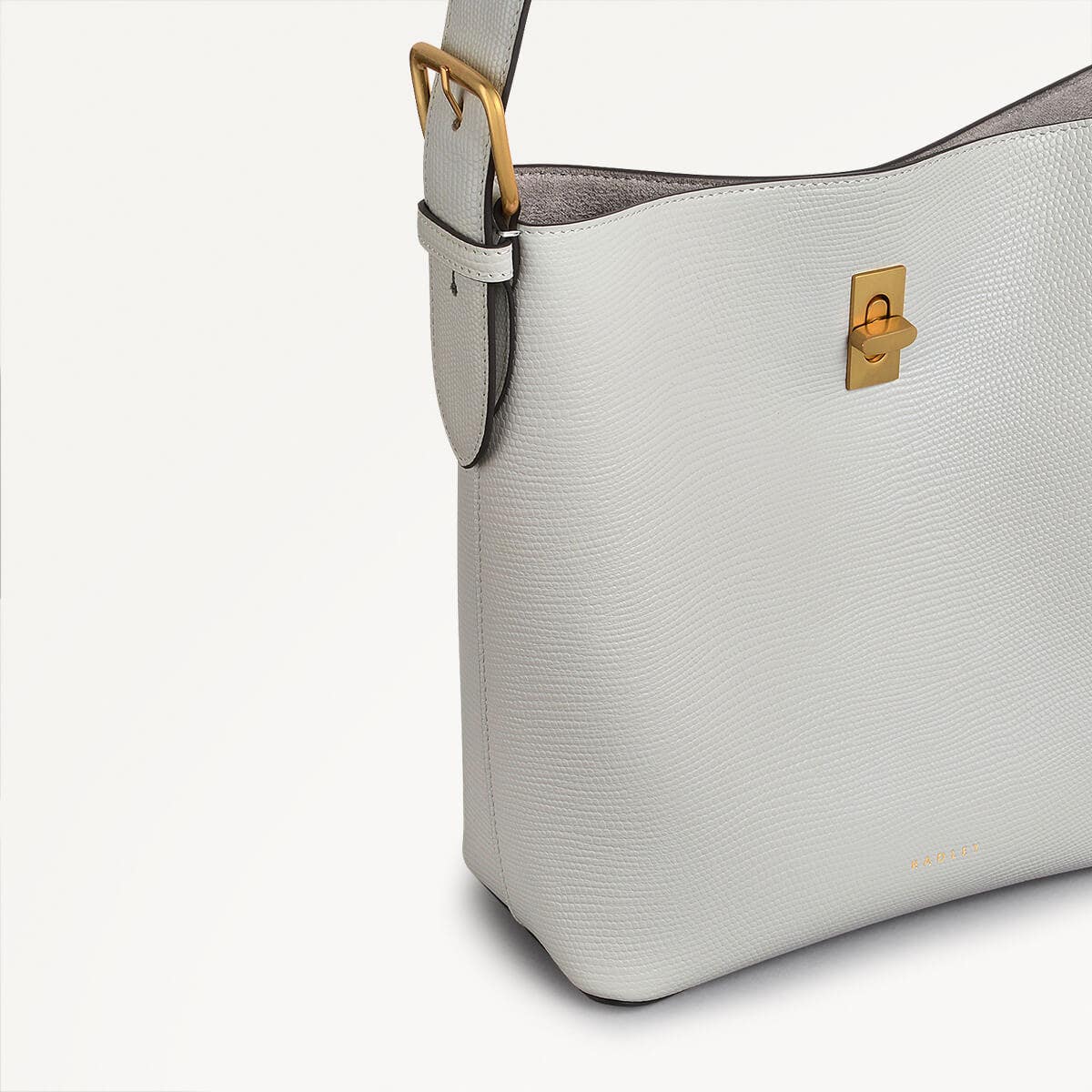 THREADNEEDLE STREET - FAUX LIZARD/MIST/MEDIUM OPEN TOP CROSSBODY - RUTHERFORD & Co